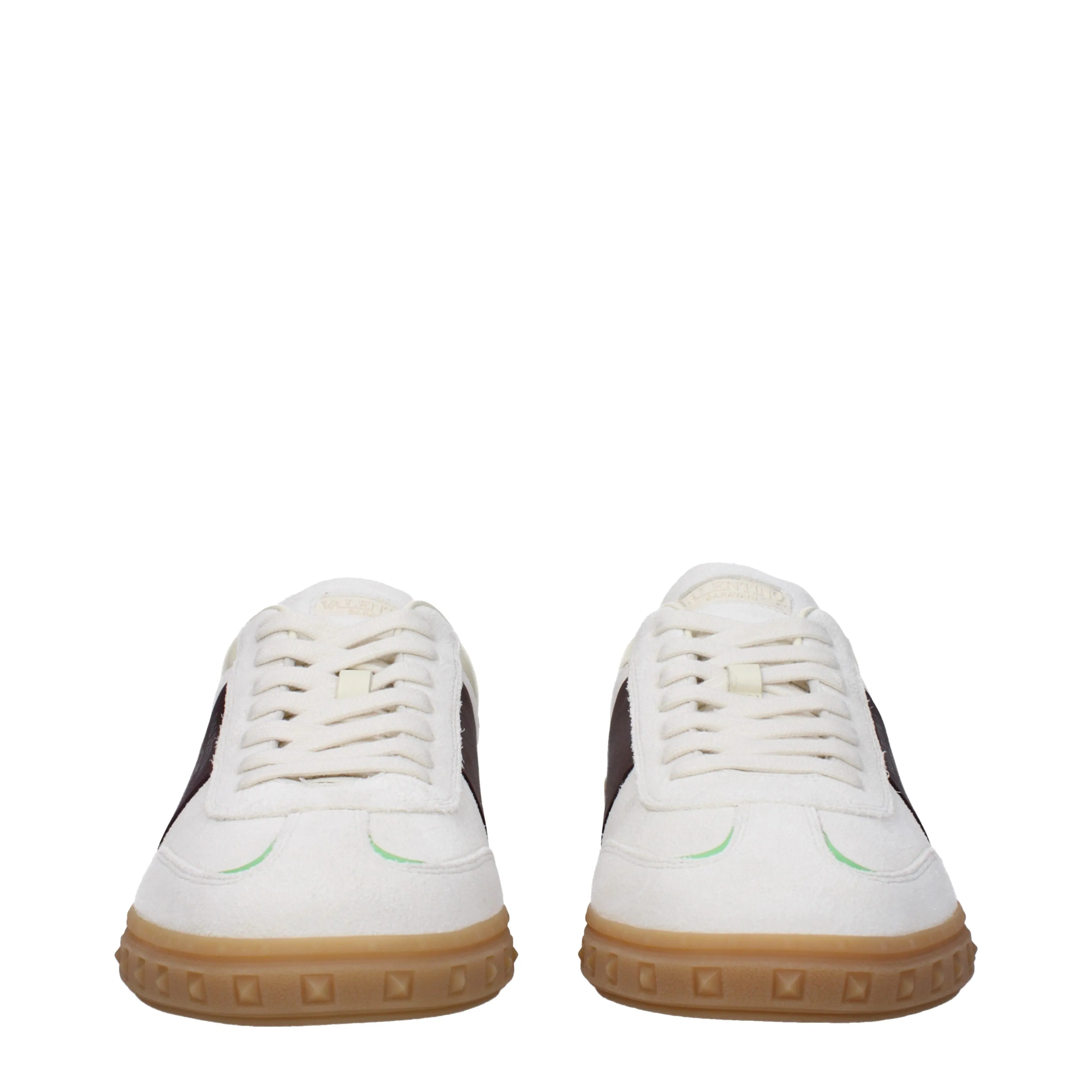 Valentino Garavani Sneakers Uomo Camoscio Beige/Barolo