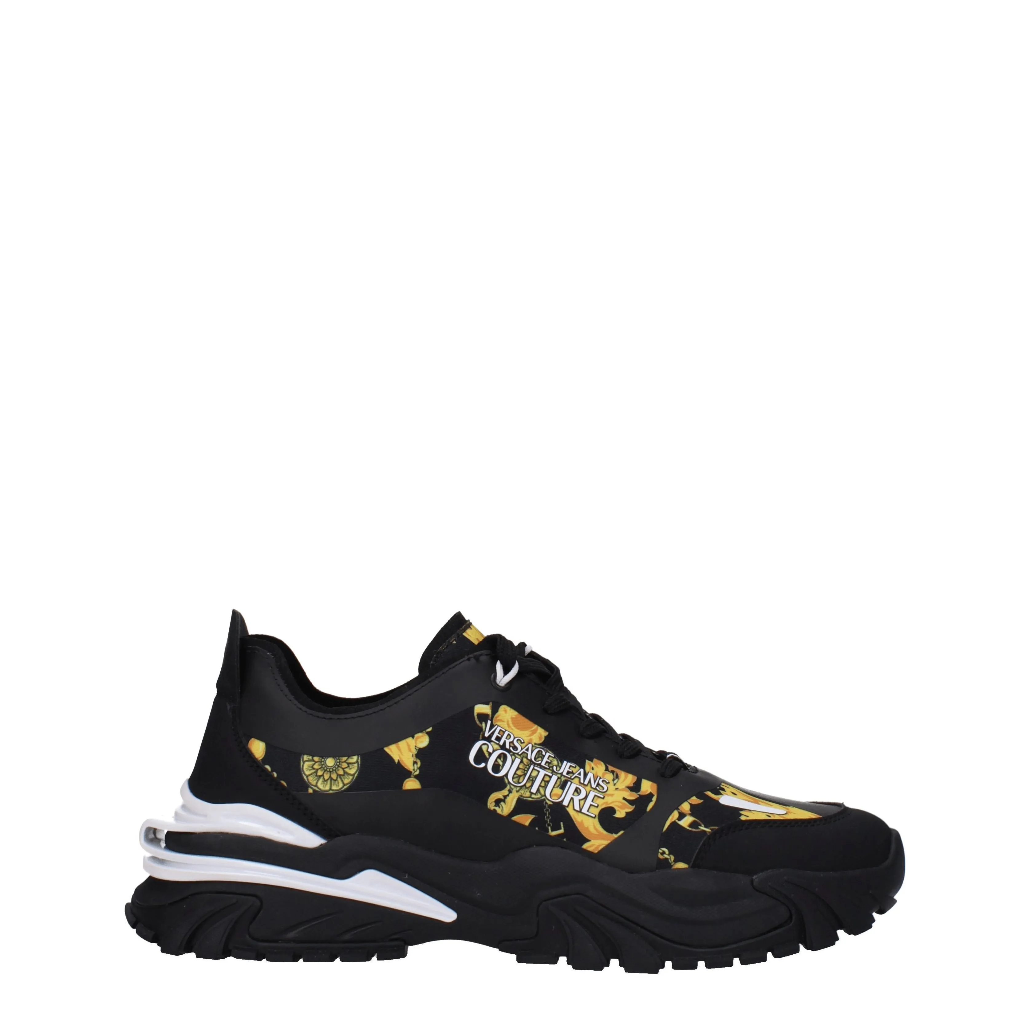 Versace Jeans Sneakers Uomo Tessuto Nero/Oro