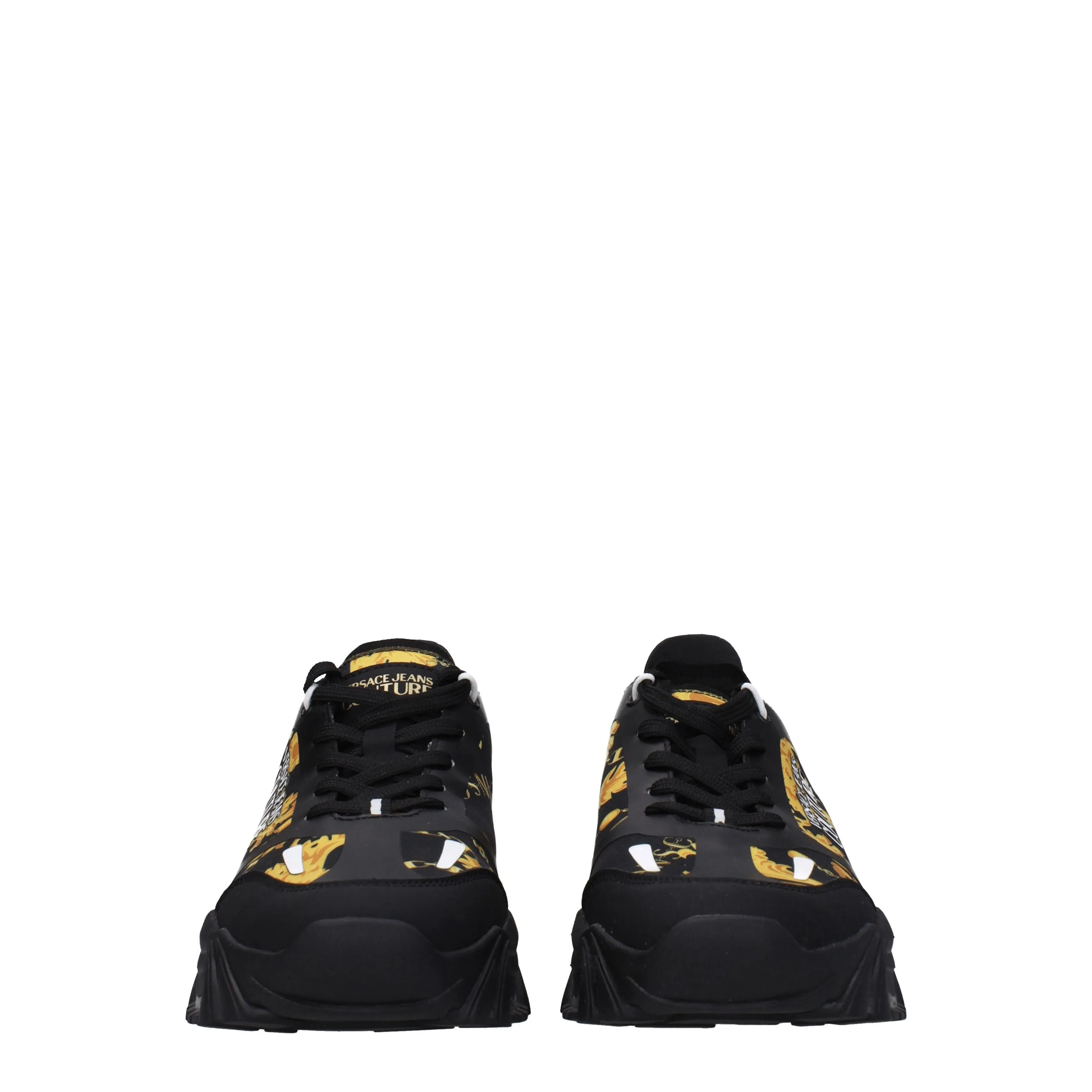 Versace Jeans Sneakers Uomo Tessuto Nero/Oro