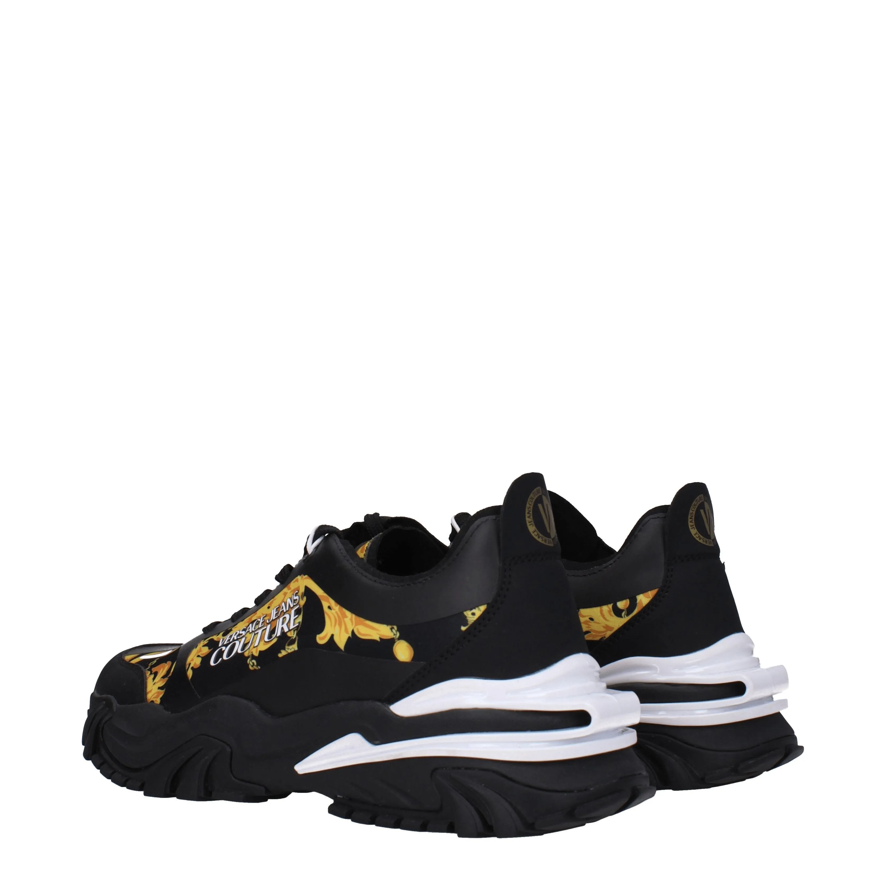 Versace Jeans Sneakers Uomo Tessuto Nero/Oro