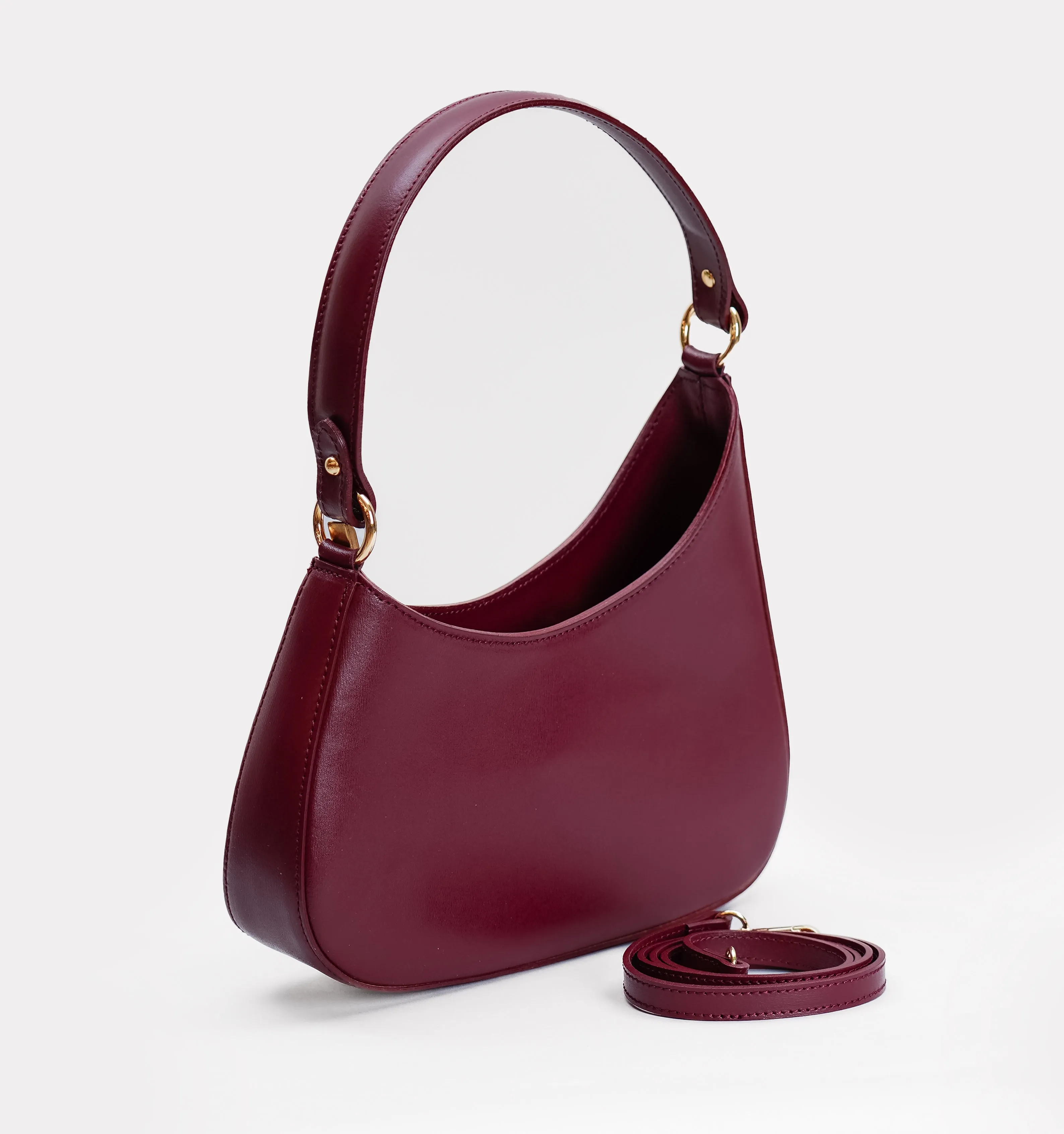 W by Whitemood-Borsa a spalla mezzaluna asimmetrica - vino
