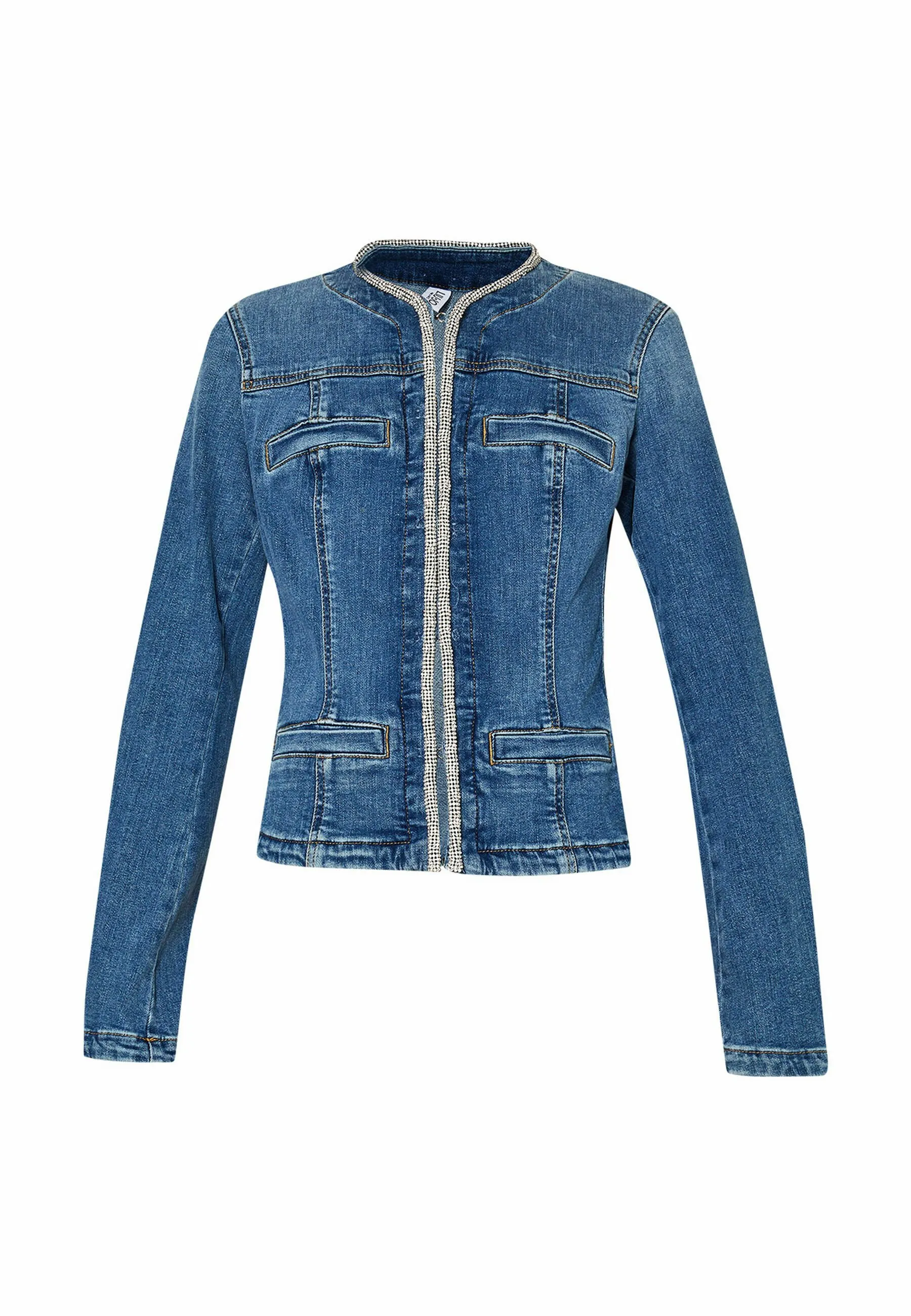 WITH RHINESTONES - Giacca di jeans